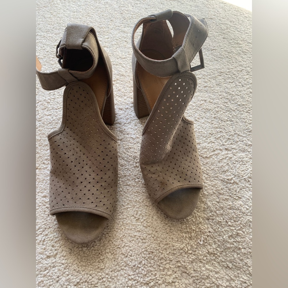 Target Women's Taupe Peep Toe Heels